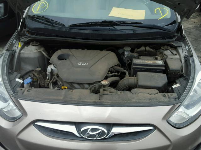 KMHCT4AE7EU651577 - 2014 HYUNDAI ACCENT GLS GOLD photo 7