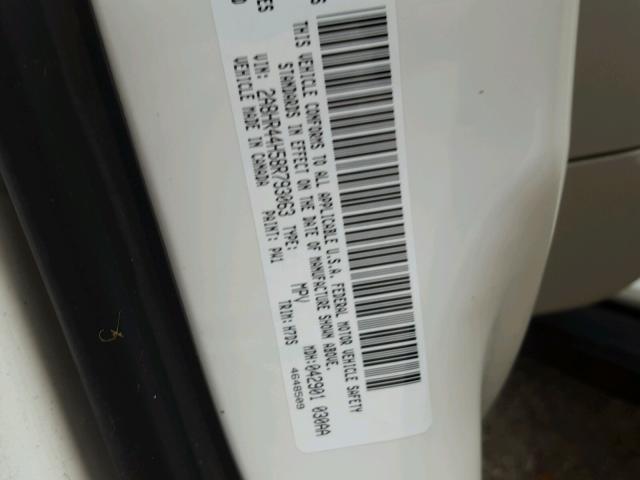 2A8HR44H58R793063 - 2008 CHRYSLER TOWN & COU WHITE photo 10