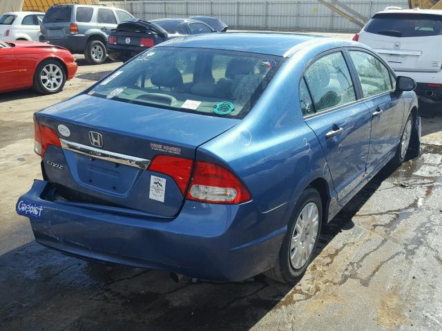 19XFA1F34BE022673 - 2011 HONDA CIVIC BLUE photo 4