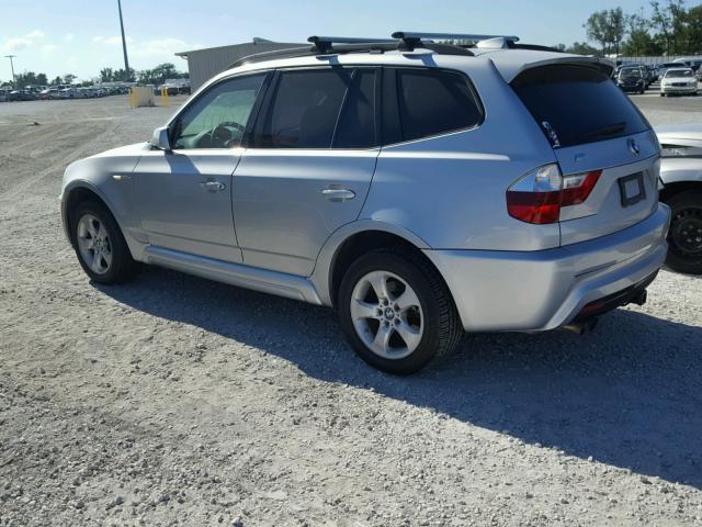 WBXPC93437WF00174 - 2007 BMW X3 3.0SI SILVER photo 3