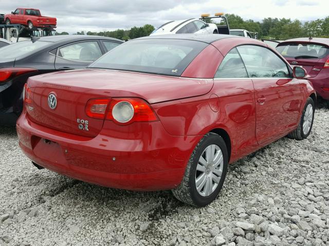 WVWAA71F67V037709 - 2007 VOLKSWAGEN EOS BASE RED photo 4