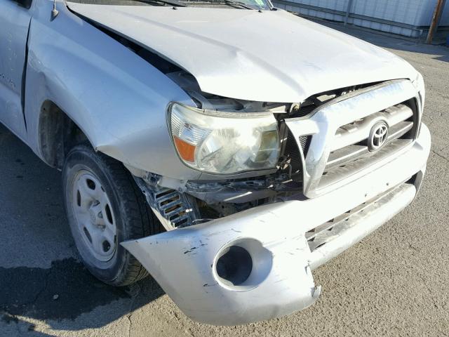 5TETX4CN8AZ692274 - 2010 TOYOTA TACOMA ACC SILVER photo 9