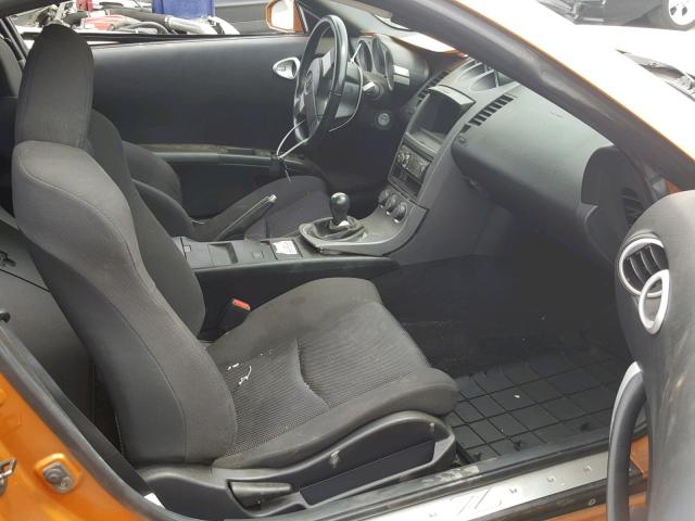 JN1AZ34D33T103279 - 2003 NISSAN 350Z COUPE ORANGE photo 5