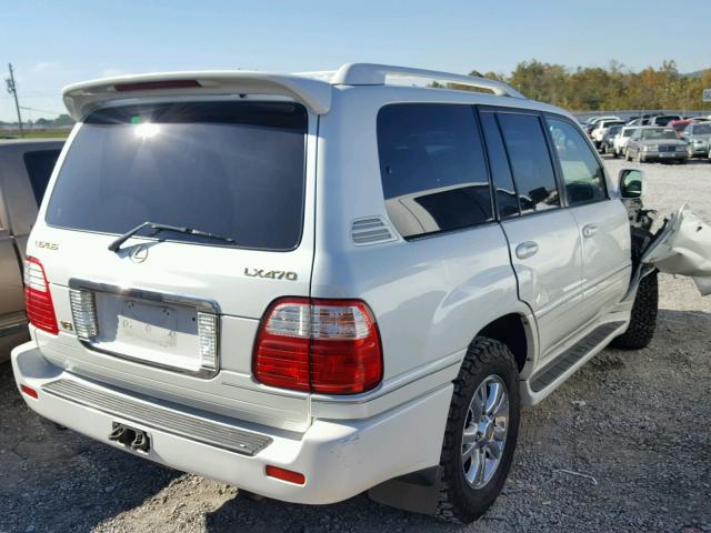 JTJHT00W443547627 - 2004 LEXUS LX 470 WHITE photo 4