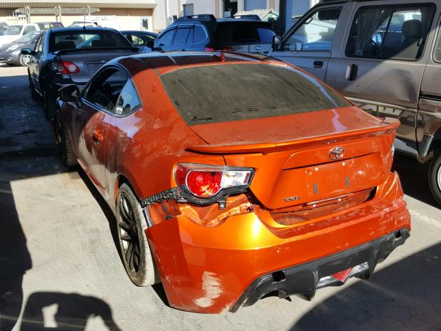 JF1ZNAA14F9708879 - 2015 TOYOTA SCION FR-S ORANGE photo 3