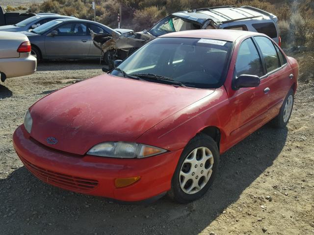 1G1JC5244X7280881 - 1999 CHEVROLET CAVALIER RED photo 2