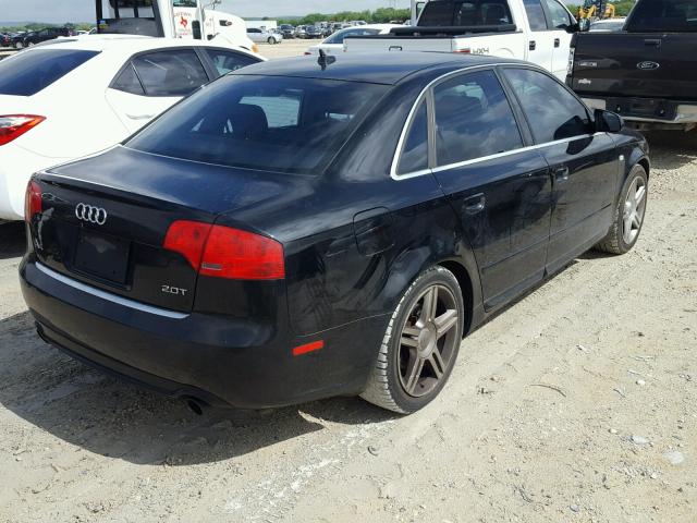 WAUAF78EX8A058387 - 2008 AUDI A4 2.0T BLACK photo 4