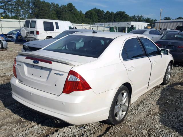 3FAHP0KC9CR448964 - 2012 FORD FUSION SPO WHITE photo 4