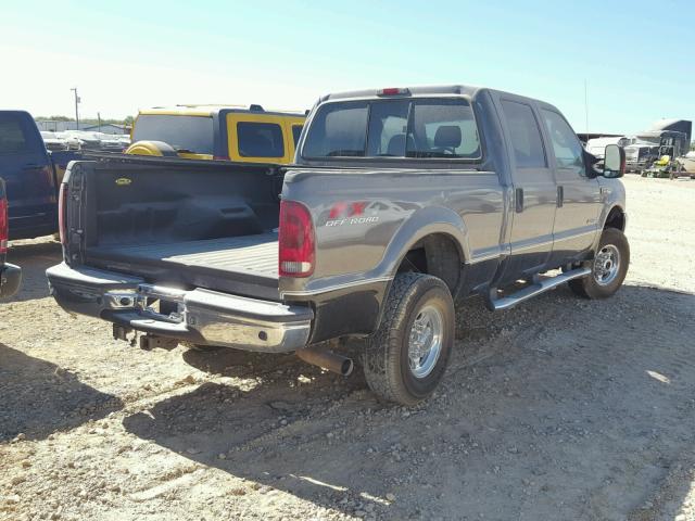 1FTNW21P44EB10635 - 2004 FORD F250 SUPER GRAY photo 4