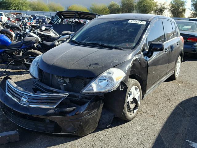 3N1BC1CP6CK809906 - 2012 NISSAN VERSA S BLACK photo 2