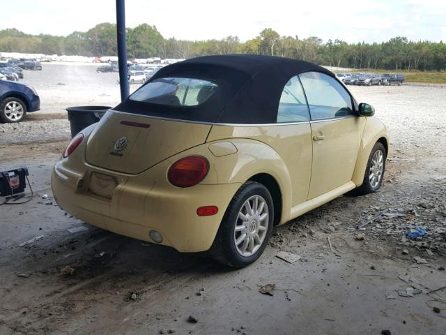 3VWCM31Y95M304839 - 2005 VOLKSWAGEN NEW BEETLE 黄色 照片 4