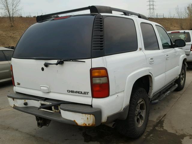 1GNEK13Z33R283369 - 2003 CHEVROLET TAHOE K150 WHITE photo 4