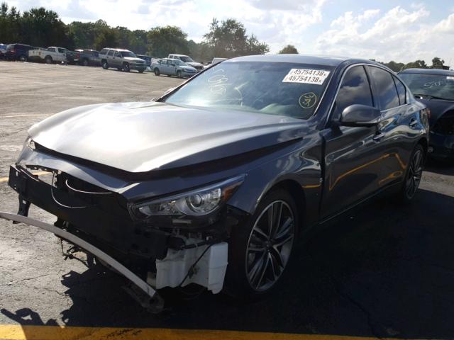 JN1BV7AP4EM672919 - 2014 INFINITI Q50 BASE GRAY photo 2