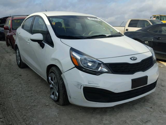 KNADM4A36F6521264 - 2015 KIA RIO LX WHITE photo 1