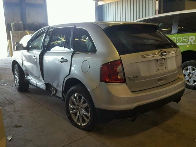 2FMDK4KC0DBA03913 - 2013 FORD EDGE LIMIT SILVER photo 3