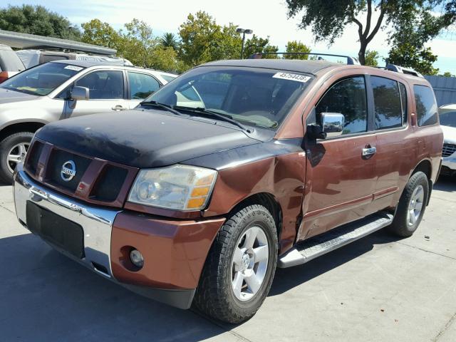 5N1AA08A34N707435 - 2004 NISSAN ARMADA SE BROWN photo 2