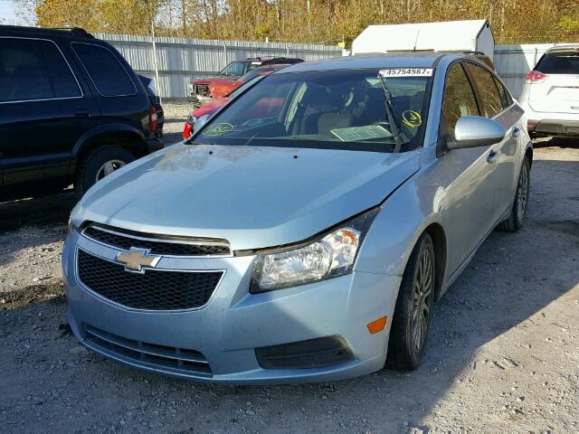 1G1PJ5S99B7296563 - 2011 CHEVROLET CRUZE ECO BLUE photo 2