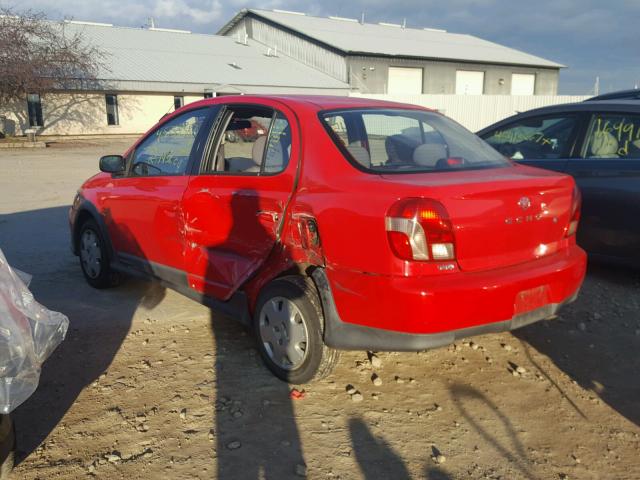 JTDBT123020233506 - 2002 TOYOTA ECHO RED photo 3