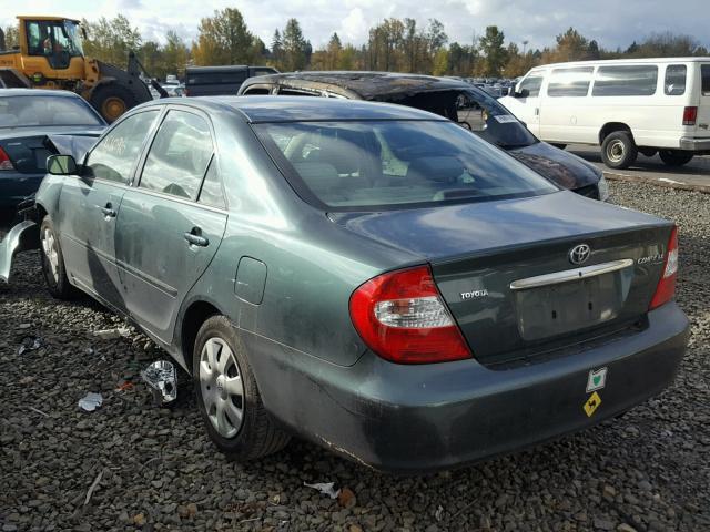 JTDBE32K720134839 - 2002 TOYOTA CAMRY LE GREEN photo 3