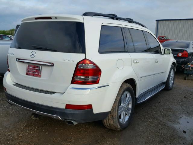 4JGBF71E67A259098 - 2007 MERCEDES-BENZ GL 450 4MA WHITE photo 4