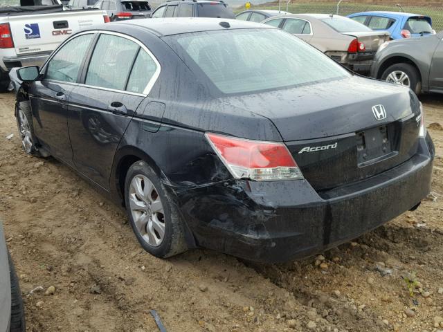 1HGCP26898A073182 - 2008 HONDA ACCORD EXL BLACK photo 3