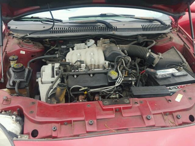 1FALP52U6VA129535 - 1997 FORD TAURUS GL RED photo 7