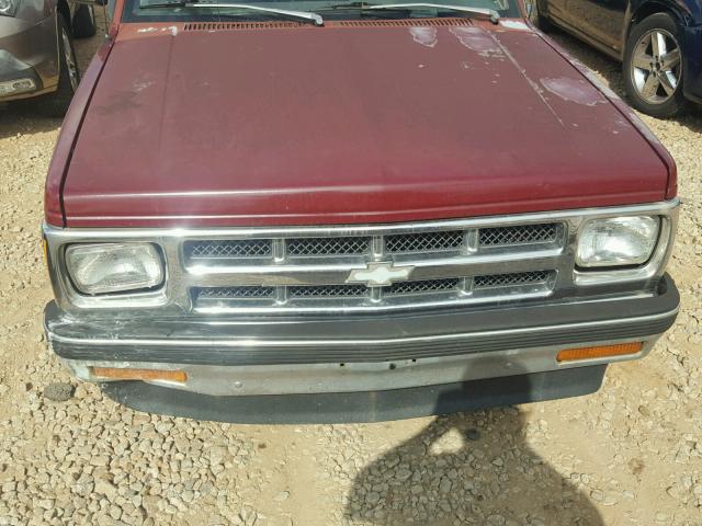 1GCCS19R3P8141753 - 1993 CHEVROLET S TRUCK S1 RED photo 9