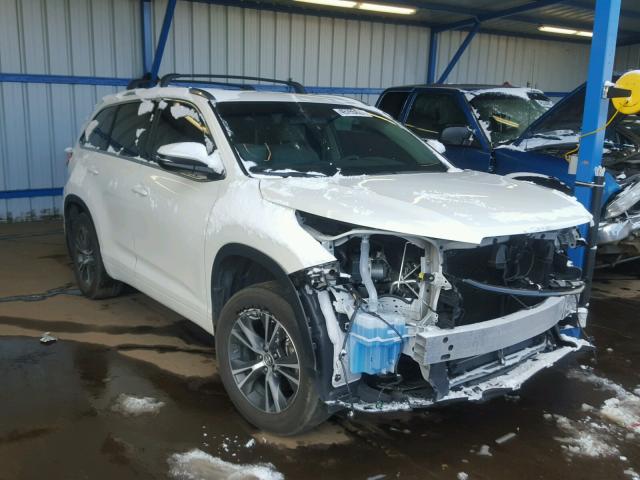 5TDJKRFH0GS346458 - 2016 TOYOTA HIGHLANDER WHITE photo 1