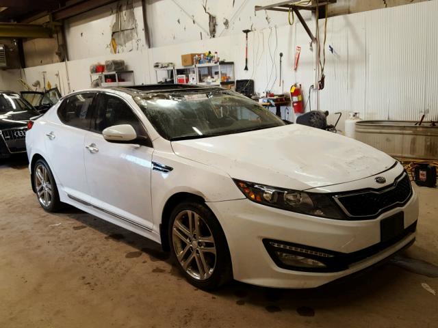 5XXGR4A65DG201380 - 2013 KIA OPTIMA SX WHITE photo 1