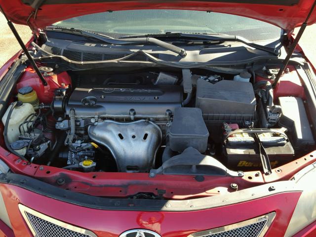 4T1BE46K57U036176 - 2007 TOYOTA CAMRY NEW RED photo 7