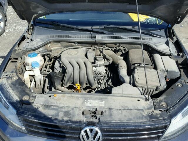 3VW2K7AJ3BM020615 - 2011 VOLKSWAGEN JETTA BASE GRAY photo 7