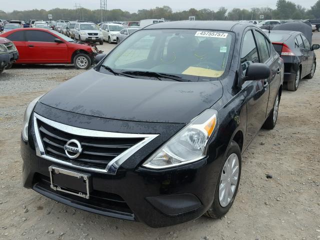 3N1CN7AP6FL943608 - 2015 NISSAN VERSA S BLACK photo 2