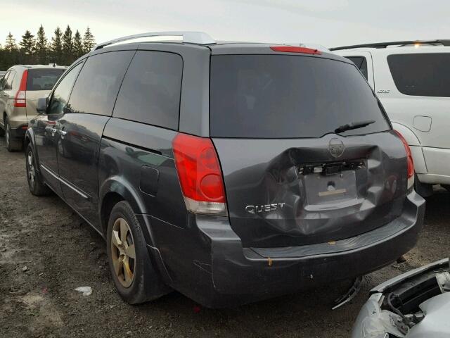 5N1BV28UX7N125867 - 2007 NISSAN QUEST S GRAY photo 3