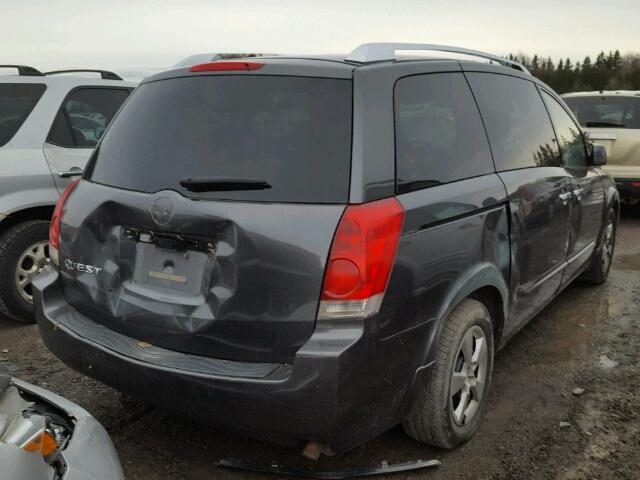 5N1BV28UX7N125867 - 2007 NISSAN QUEST S GRAY photo 4