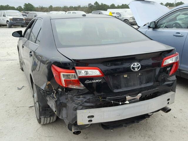 4T1BK1FK2CU003248 - 2012 TOYOTA CAMRY SE BLACK photo 3