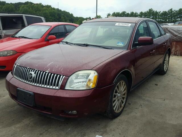 1MEFM42146G603639 - 2006 MERCURY MONTEGO PR MAROON photo 2