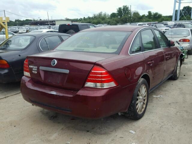 1MEFM42146G603639 - 2006 MERCURY MONTEGO PR 栗色 照片 4