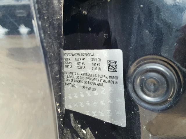 1G11C5SL8FF117162 - 2015 CHEVROLET MALIBU 1LT BLACK photo 10