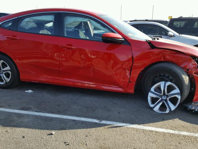 2HGFC2F68GH541295 - 2016 HONDA CIVIC LX RED photo 9