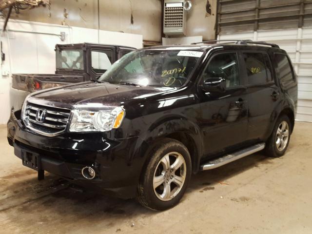 5FNYF4H55EB009715 - 2014 HONDA PILOT EXL BLACK photo 2