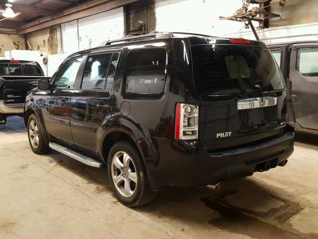 5FNYF4H55EB009715 - 2014 HONDA PILOT EXL BLACK photo 3