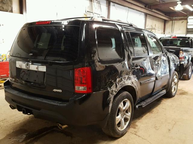 5FNYF4H55EB009715 - 2014 HONDA PILOT EXL BLACK photo 4