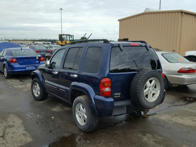 1J4GL58K34W139903 - 2004 JEEP LIBERTY LI BLUE photo 3