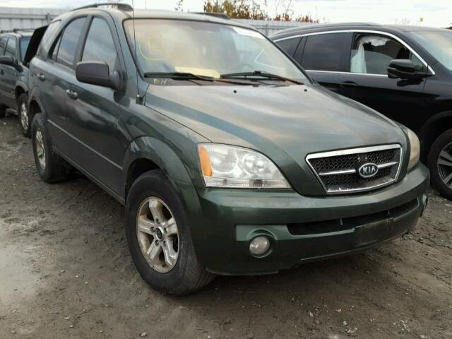 KNDJC733345182375 - 2004 KIA SORENTO EX GREEN photo 1