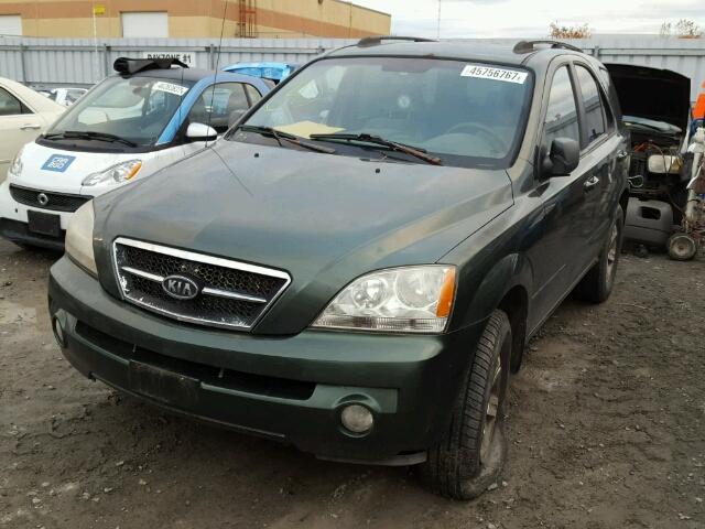 KNDJC733345182375 - 2004 KIA SORENTO EX GREEN photo 2