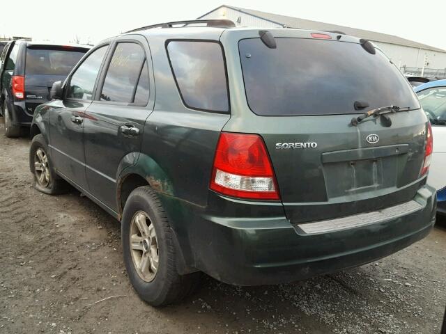 KNDJC733345182375 - 2004 KIA SORENTO EX GREEN photo 3