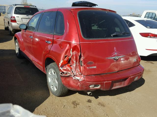 3A4FY58B57T521518 - 2007 CHRYSLER PT CRUISER RED photo 3