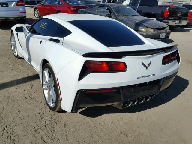 1G1YB2D72J5103711 - 2018 CHEVROLET CORVETTE S WHITE photo 3