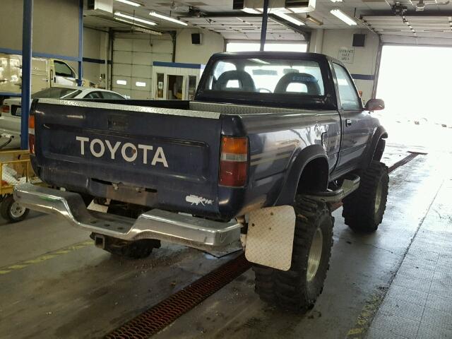 JT4RN01P7M0009093 - 1991 TOYOTA PICKUP 1/2 BLUE photo 4