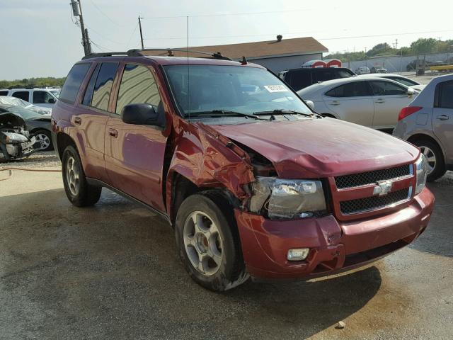 1GNDS13S682163189 - 2008 CHEVROLET TRAILBLAZE MAROON photo 1